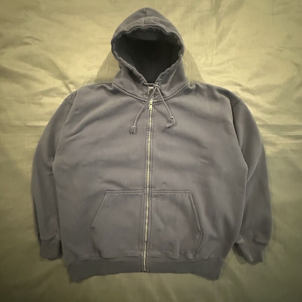 Brandy Melville Christy Hoodie Oversized Full Zip Womens One Size Navy Blue